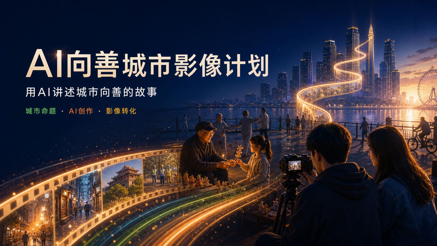 AI向善城市影像计划横版海报