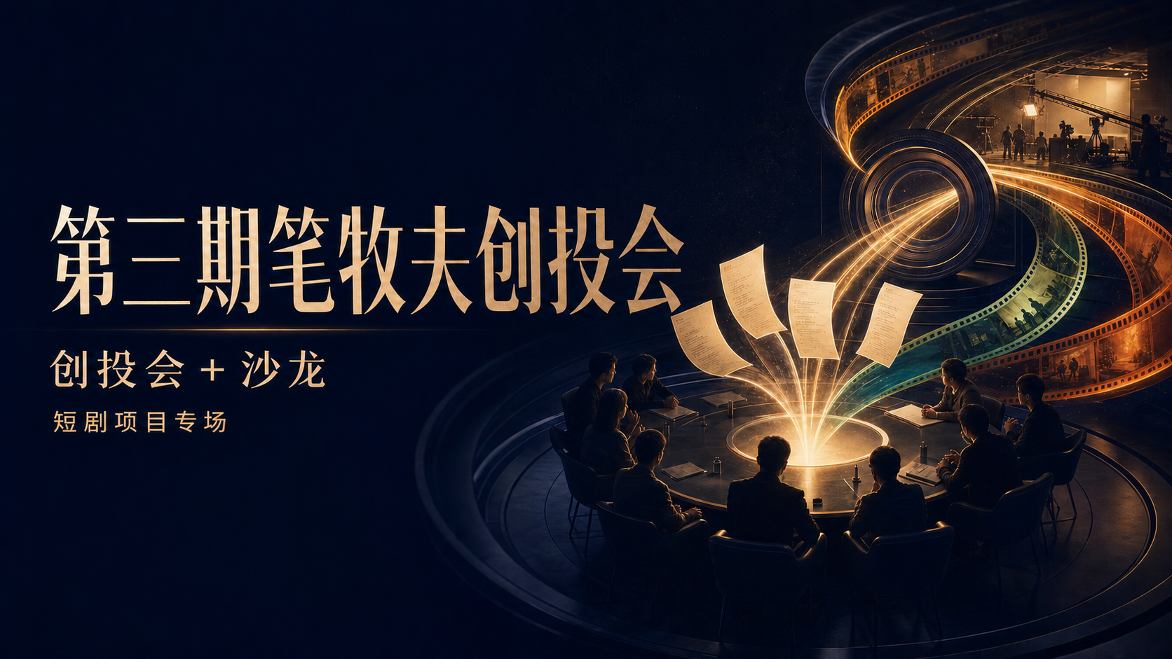 第三期笔牧夫创投会横版海报